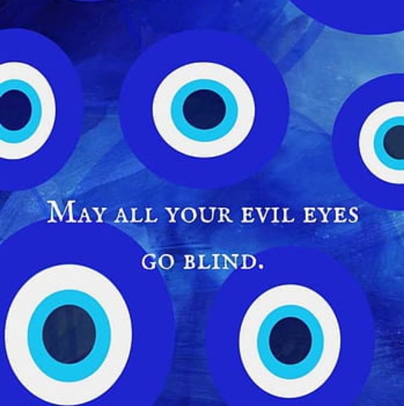 🧿SOLD🧿Evil Eye Protection Citrine Quartz Beads Good Luck Crystals Blue - Picture 7 of 17